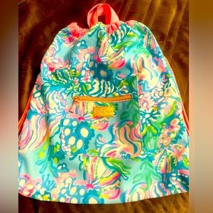 Lilly Pulitzer Aqua La Vista beach bag